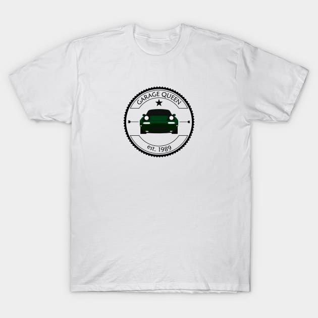 Mazda Miata - Garage Queen British Racing Green T-Shirt by mudfleap